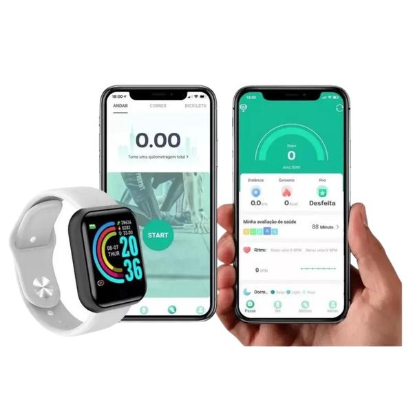 Imagem de Relógio Smartwatch Inteligente y68 D20 Pro Android iOS Bluetooth  Unissex