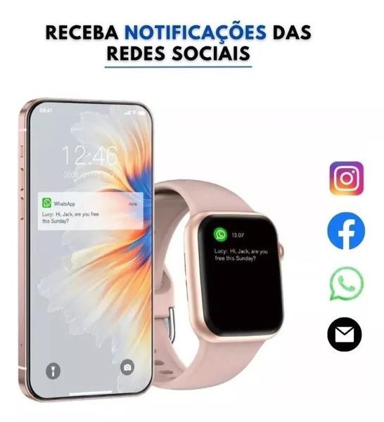 Imagem de Relogio Smartwatch Lançamento 2024 Watch X Mini 38mm Serie 10 Amoled Chat GPT, Faz e Recebe ligações