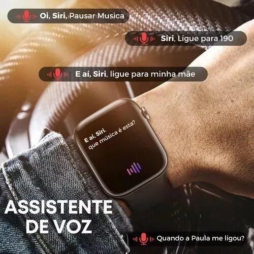 Imagem de Relogio Smartwatch Lançamento 2024 Watch X Mini 38mm Serie 10 Amoled Chat GPT, Faz e Recebe ligações