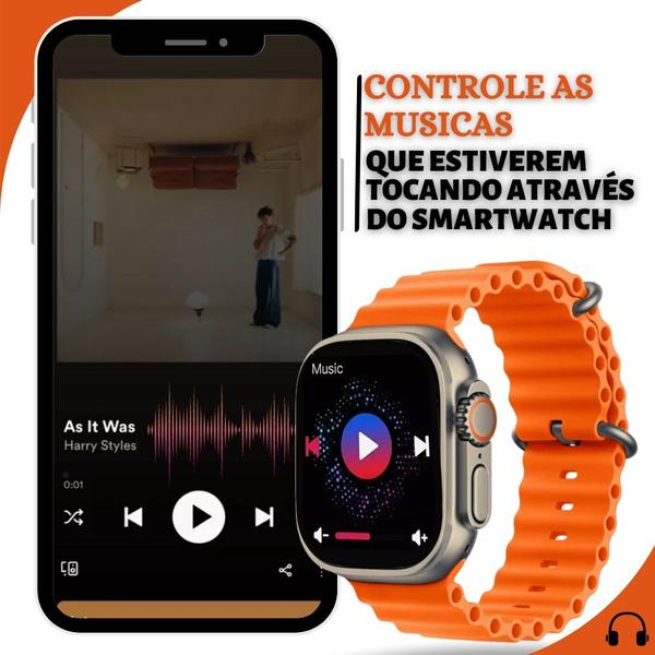 Imagem de Relógio Smartwatch Masculino Feminino Ultra + Fone S/fio