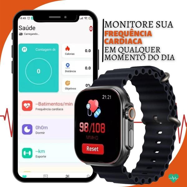 Imagem de Relógio Smartwatch Masculino Feminino Ultra + Fone S/fio