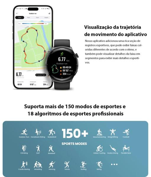 Imagem de Relógio Smartwatch Mibro Lite 3 Pro Com Gps Tela Amoled Rose Gold