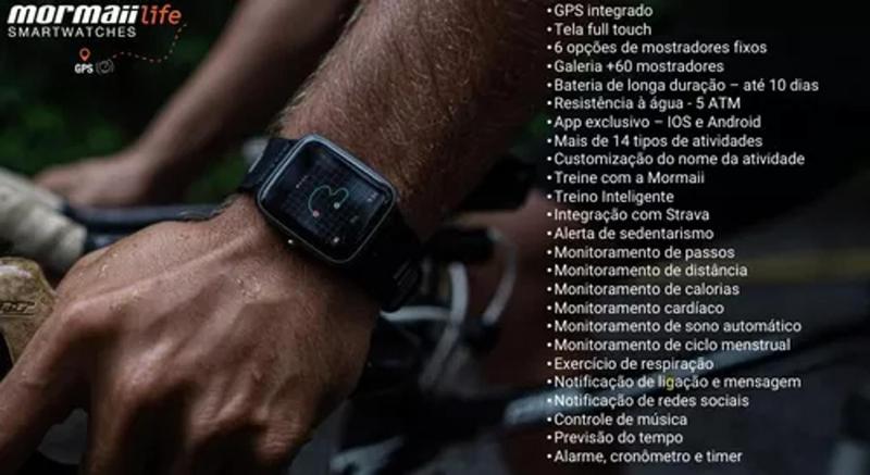 Imagem de Relógio Smartwatch Mormaii Life GPS Feminino Branco MOLIFEGAN/8B