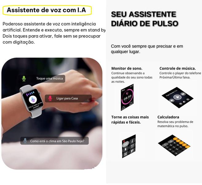 Imagem de Relogio Smartwatch Para Ios Android Feminino e Masculino 