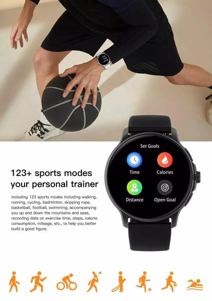 Imagem de Relogio Smartwatch Peje A Prova D'água Ameled Pulseira Extra