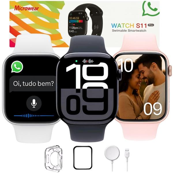 Relógio Smartwatch S11 Pro Serie 11 Responde Whatsapp NFC GPS Original