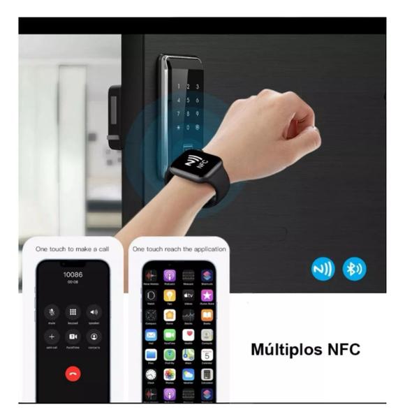 Imagem de Relógio Smartwatch S28 GPS NFC Multi-Funções De Esportes Unissex Chamadas Rede Social Preto