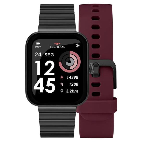 Imagem de Relógio Smartwatch Technos Connect MAX Preto e Vinho - TMAXAI/C7P