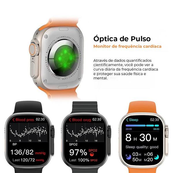 Imagem de Relógio Smartwatch Ultra 9 Plus Monitor de Esportes e Saúde