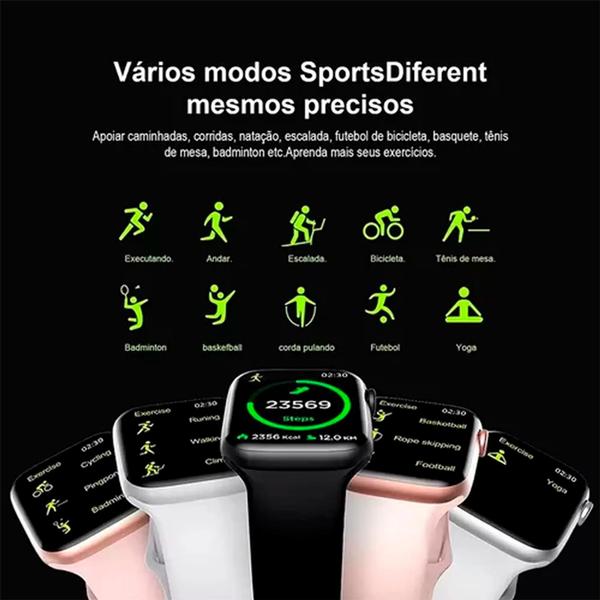 Imagem de Relogio Smartwatch W28 Pro Series 8 Tela Infinita + Pulseira Metal Milanese