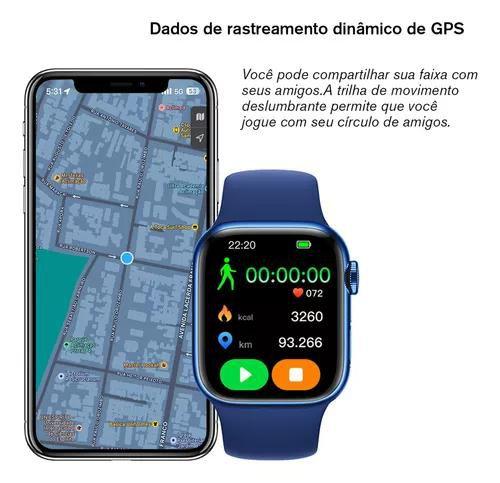 Imagem de Relogio Smartwatch W29 Pro  3 Pulseiras Gps Nfc Siri Esportes Academia Fitness Chamadas Masculino Feminino