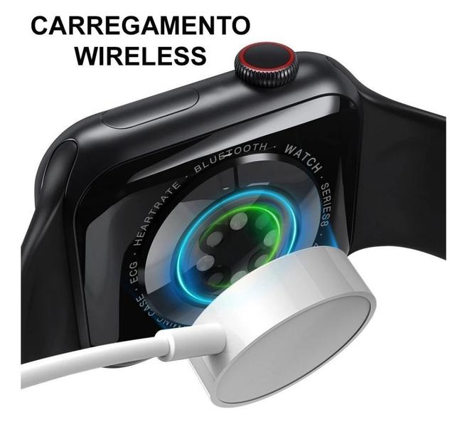 Imagem de Relogio Smartwatch W29 Pro  3 Pulseiras Gps Nfc Siri Esportes Academia Fitness Chamadas Masculino Feminino