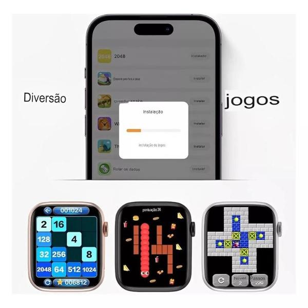 Imagem de Relogio Smartwatch W59 Mini Pro Microwear Série 10 Original 41mm Gps Nfc MicroOS10 Lançamento -  Preto