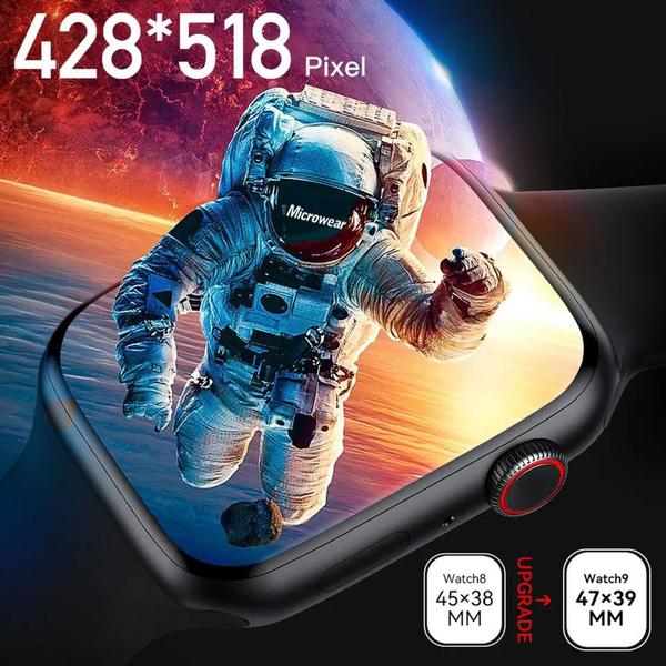 Imagem de Relógio Smartwatch W59 Pro Microwear Serie 9 Nfc 47mm Original + Película