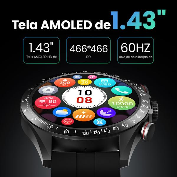 Imagem de Relogio Smartwatch XiaomiMi Solar Pro Amoled A Prova D'agua com Certificação Militar