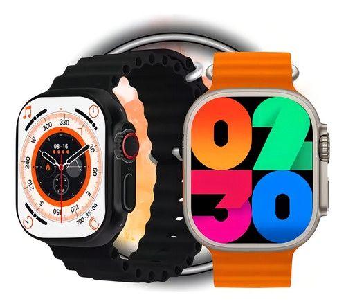 Relógio T800 Ultra Preto Series 8 NFC Faz Ligações e Fitness Esportivo - HPS Store Imagem de Relógio T800 Ultra Preto Series 8 NFC Faz Ligações e Fitness Esportivo
