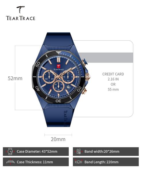 Imagem de Relógio TEARTRACE Luxury Quartz Chronograph 3ATM Waterproof Masculino