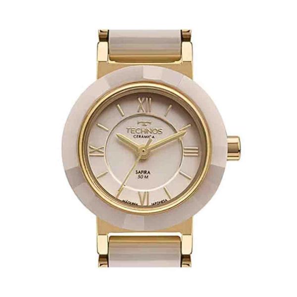 Imagem de Relógio Technos Ceramic Bege/Dourado Feminino 2035Lwf/1X