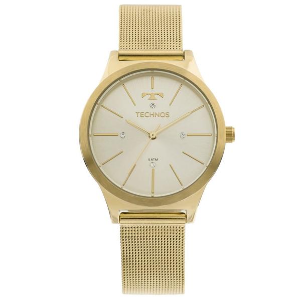 Imagem de Relógio Technos Feminino 2039BD/4D Pulseira Mesh Dourado