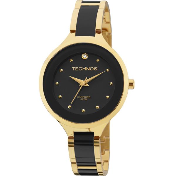 Imagem de Relógio Technos Feminino Ceramic Saphire Dourado 2035LYW/4P