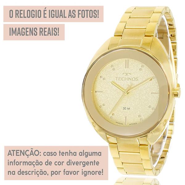 Imagem de Relógio Technos Feminino Dourado Prova d'água com 1 ano de garantia Original