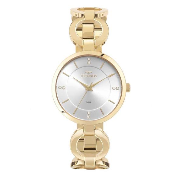 Imagem de Relogio Technos feminino dourado pulseira elos aço inox prova dagua 2035MWH/1K