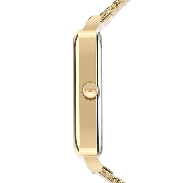 Relogio Technos feminino dourado quadrado pequeno GL32AI/1D Banhado folheado a prova dágua cravejado com strass Pulseira em Malha de aço mesh Imagem de Relogio Technos feminino dourado quadrado pequeno GL32AI/1D Banhado folheado a prova dágua cravejado com strass Pulseira em Malha de aço mesh