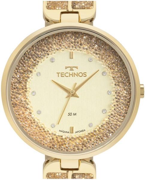 Imagem de Relógio Technos Feminino Elegance Crystal Dourado Original 2035MYK/1D