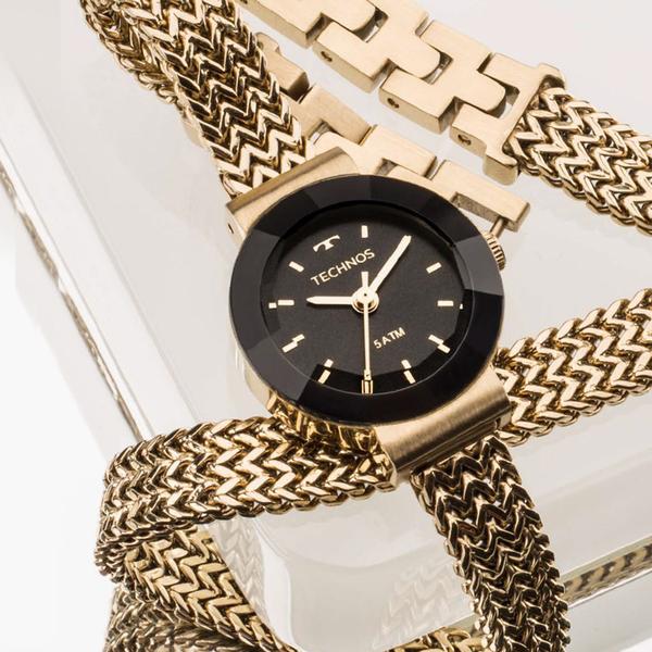 Imagem de Relógio Technos Feminino Elegance Mini Elos Pulseira 2 Voltas Dourado 5Y20IP/4P