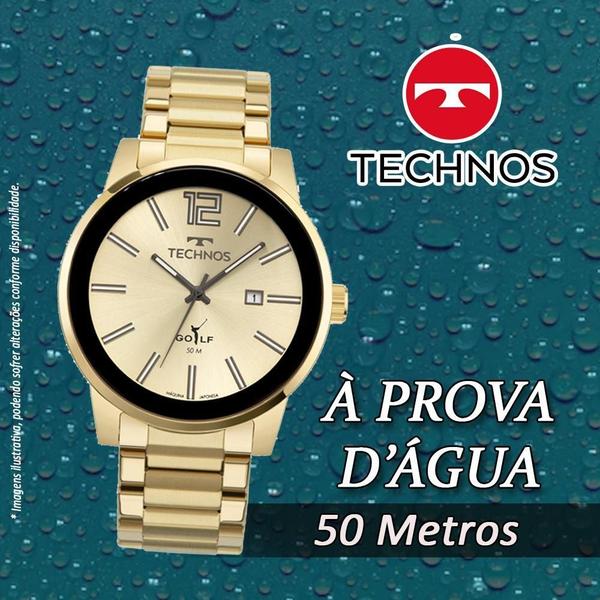 Imagem de Relógio Technos Golf Dourado 2115TTS 1D Masculino 45mm