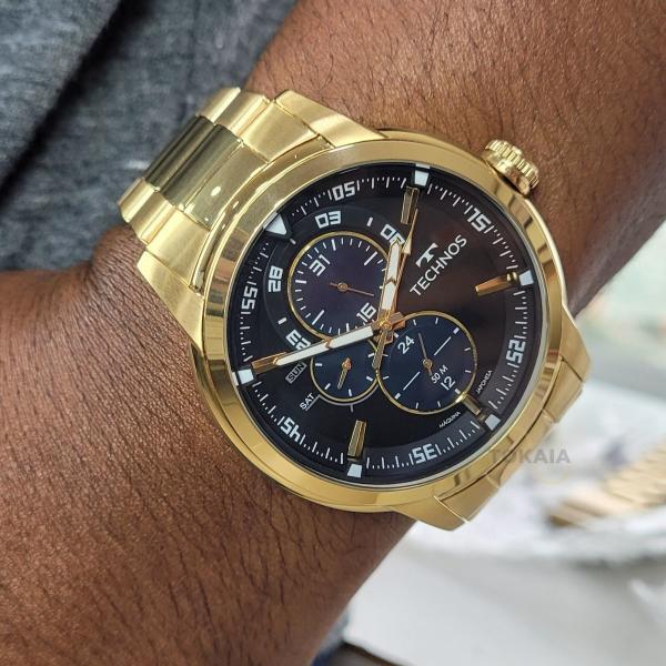 Imagem de Relógio Technos Masculino Analógico Classic Grandtech Dourado 6P57AA/4P