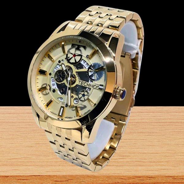 Imagem de Relógio Technos Masculino Automático Classic Esqueleto Dourado 8205NQ/4X