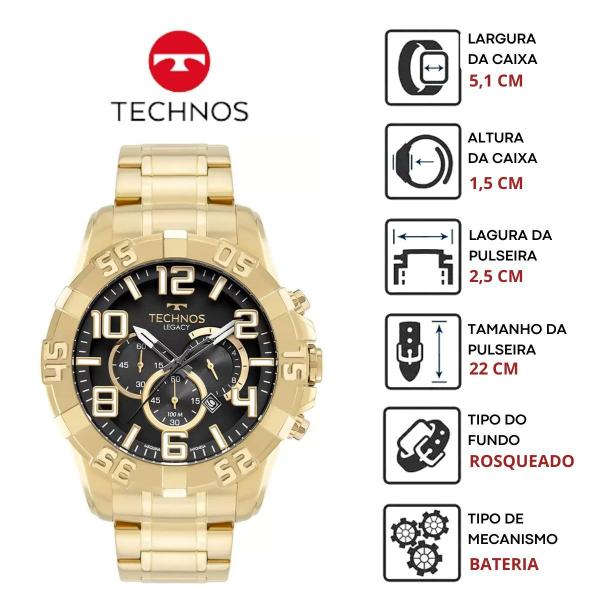 Imagem de Relógio Technos Masculino Classic Legacy Dourado OS20IMS/4P