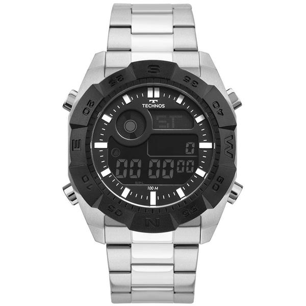 Imagem de Relógio Technos Masculino Digital BJK001AA/1P Pulseira de Aço Prata