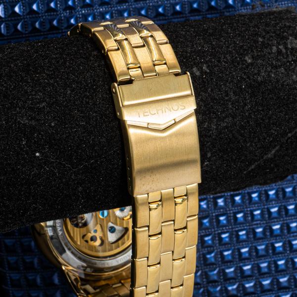Imagem de Relógio Technos Masculino Dourado Automático Prova D'água Garantia de 1 ano  G3265AA/1P