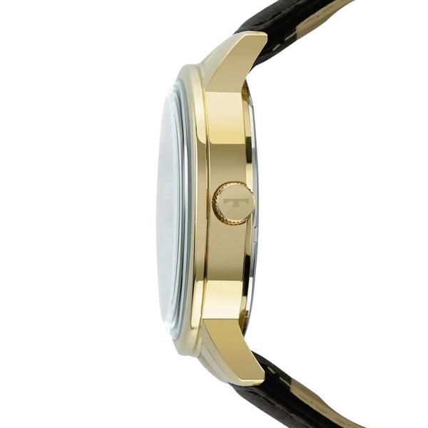 Imagem de Relógio Technos Masculino Golf Preto e Dourado Pulseira Couro Legitimo 2115MXY/1P