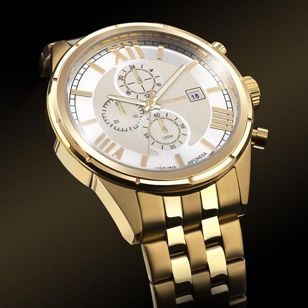 Imagem de Relógio Technos Masculino Grandtech Dourado  JS15FW/1D