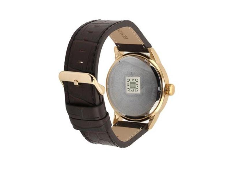 Imagem de Relógio Technos Masculino Grandtech Dourado Pulseira Couro Marrom Original 6P57AC/2C