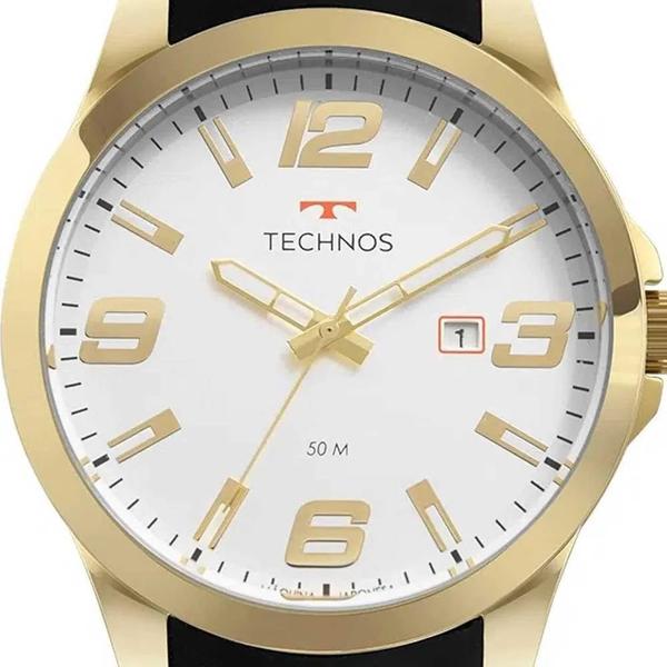 Imagem de Relógio Technos Masculino Preto e Dourado Social Aço Clássico Executivo Confortável 2115MOMS/8B