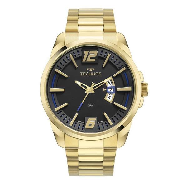 Imagem de Relógio Technos Masculino Ref: 2117lcss/1p Racer Dourado