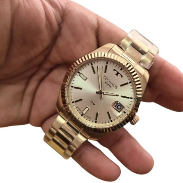 Imagem de Relógio Technos Masculino Riviera Dourado Médio 2415CHTDY/4X