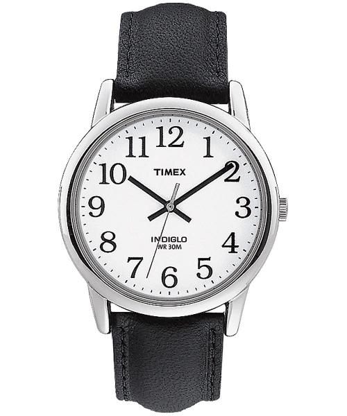 Imagem de Relógio Timex Easy Reader T205019J para homens com couro preto