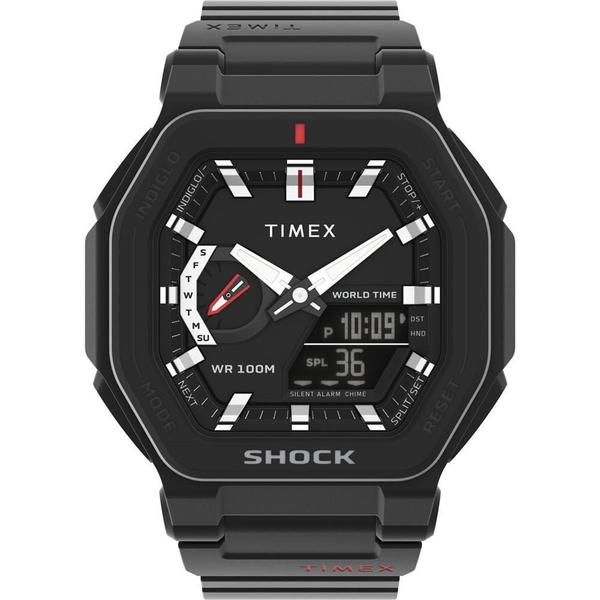 Imagem de Relógio Timex Masculino Ref: Tw2V35600M Shock Anadigi Black