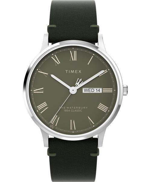 Imagem de Relógio Timex Waterbury Classic para homens, estojo de 40 mm, pulseira verde