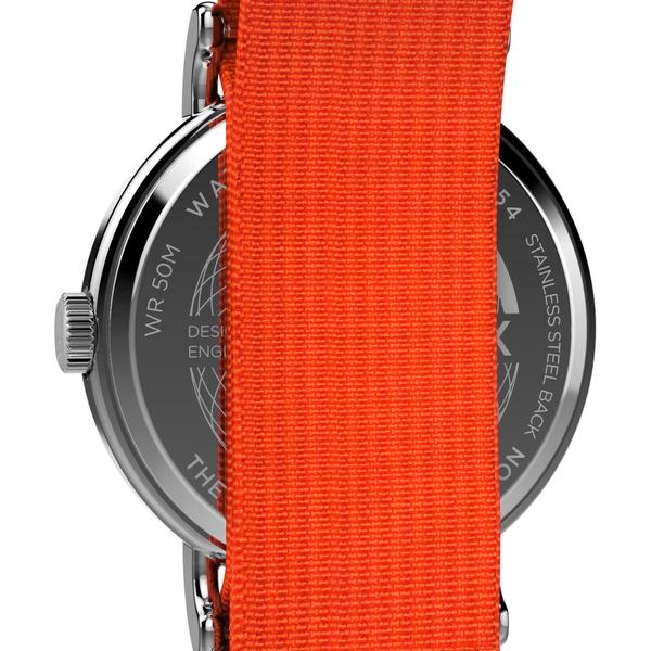 Imagem de Relógio Timex Weekender, estojo de 40 mm, prateado, laranja