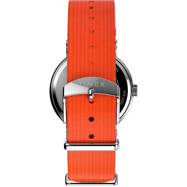 Imagem de Relógio Timex Weekender, estojo de 40 mm, prateado, laranja