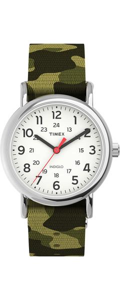 Imagem de Relógio Timex Weekender, estojo feminino de 31 mm prateado