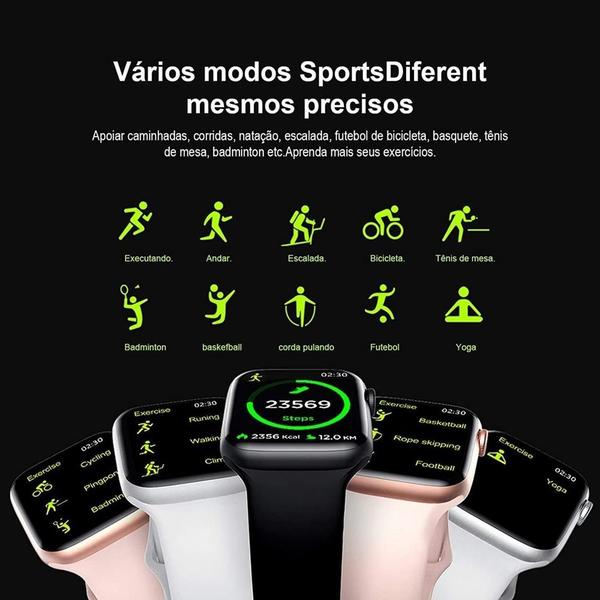 Imagem de Relogio Unissex Digital W28 Pro Serie 8 Smart Watch Comando De Voz Tela Infinita 45mm Troca Foto