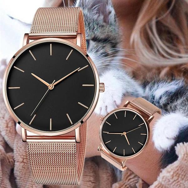 Imagem de Relógio Wokex Luxury Mesh, pulseira feminina de aço inoxidável