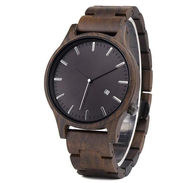 Imagem de Relógio Wokex Luxury Wood Quartz Date Display para homens